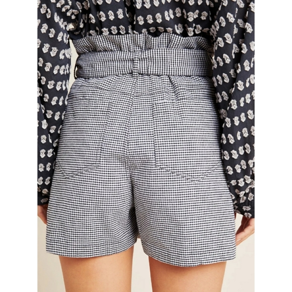 Anthropologie Amadi Ryan Gingham Paperbag Shorts - Picture 2 of 2